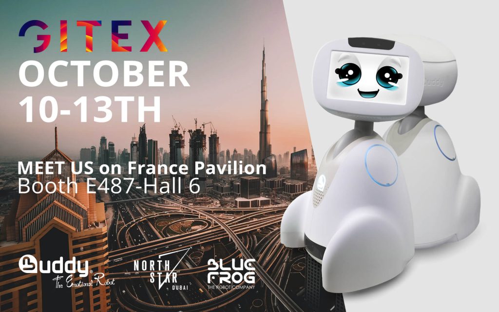 Buddy at Gitex 2022 by Blue Frog Robotics