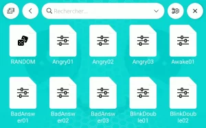 Buddy Player - Liste de comportements