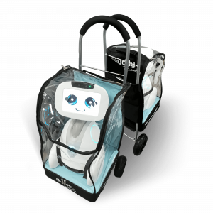 Buddy et son accessoire de transport pour amener votre robot Buddy partout avec vous !