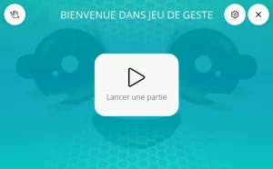 Jeu de geste - Ecran d'accueil