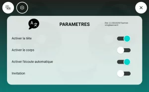 TeamChat - Ecran de paramètres options Buddy