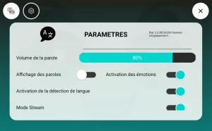 TeamChat - Ecran de paramètres