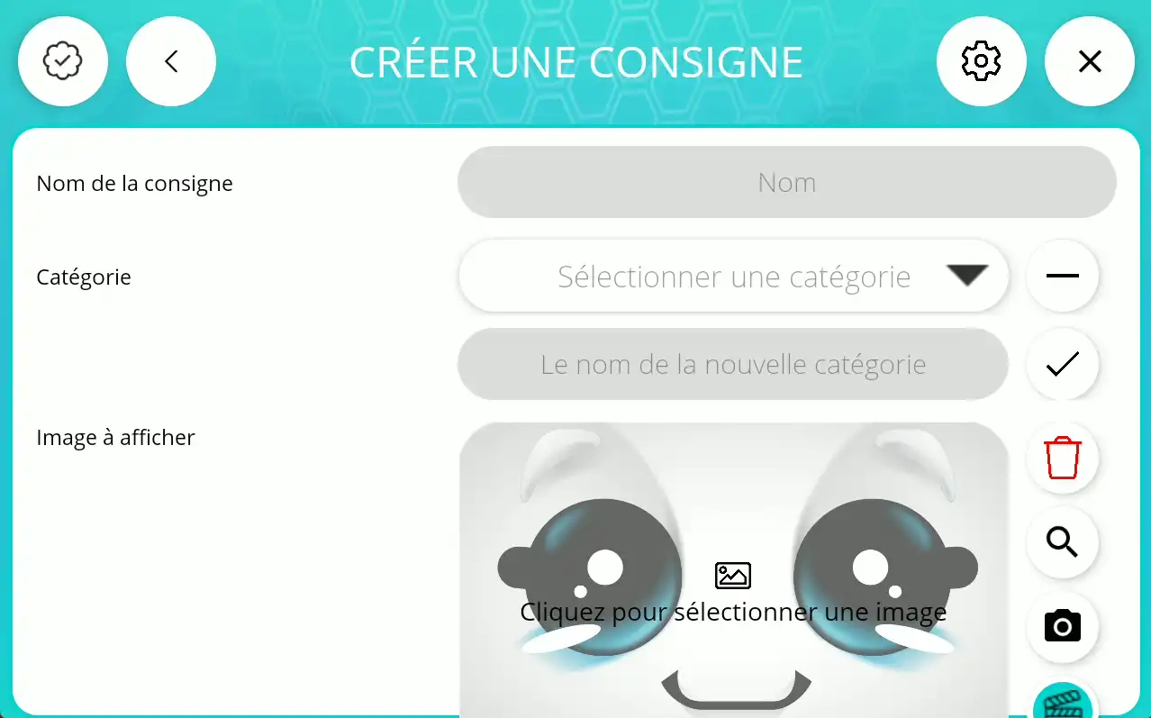 Consignes - Créer une catégorie