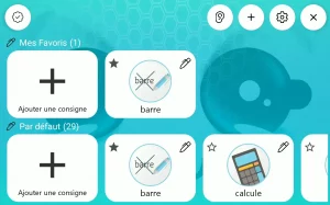 Consignes - Gestion des favoris