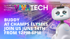 Buddy le robot à VivaTech 2026 sur les Champs-Élysées : l’innovation interactive au cœur de Paris